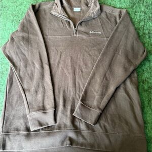 Men’s Columbia quarter zip pull over size XXL brown
